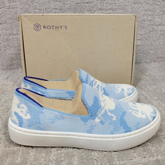 Rothy's The Kids Sneaker Blue Octopus Camo Toddler Little Kids Size 11,12,13, 2 - Picture 2 of 10